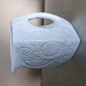 Vintage 1930's Mid Century Artist Niloak Pottery Embossed Pitcher